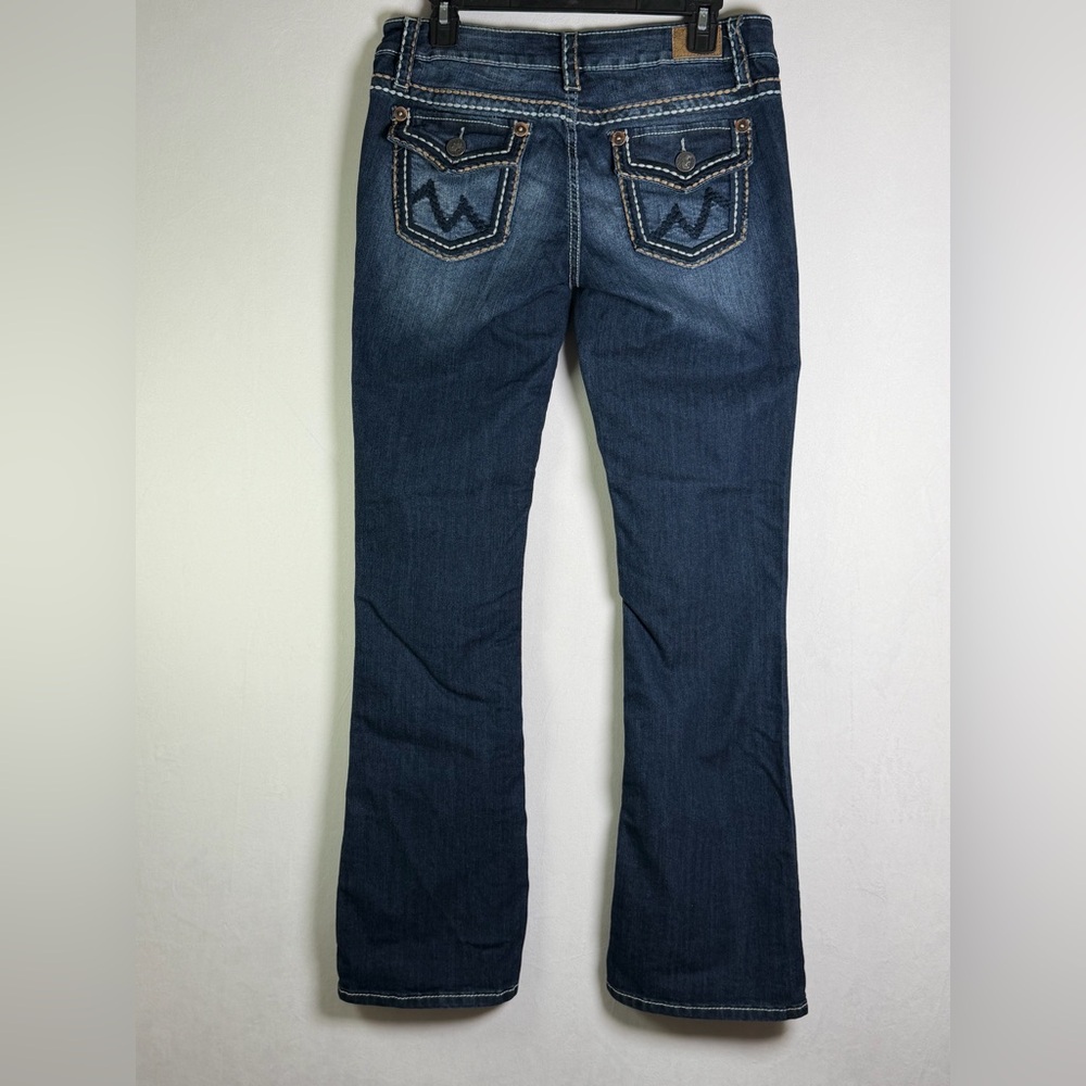 YMI Jeans Women’s Bootcut Denim Y2K Western Contrast Stitch Low Rise Jeans Sz 11